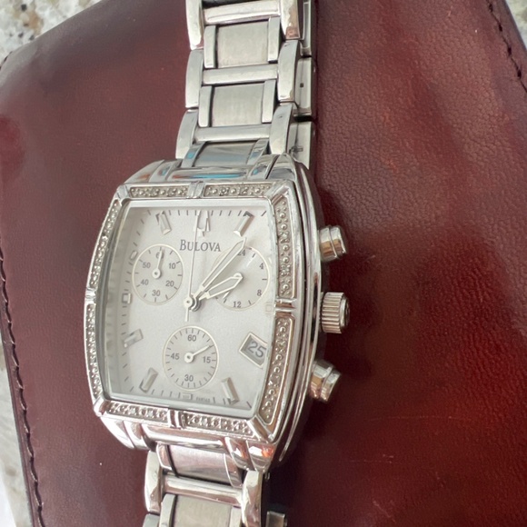Bulova Women’s Stainless Steel, Water Resistant Watch, Diamonds - Picture 2 of 5